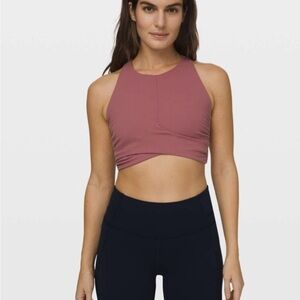 Lululemon Always Aligned Moss Rose Sports Bra Size 10